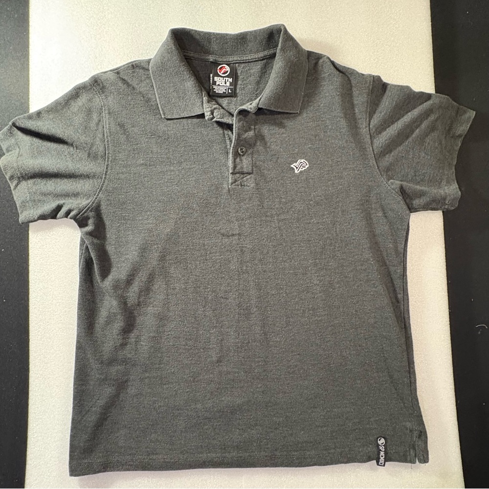 South Pole Gray Polo Shirt Classic Style. Good Condition. Size L
